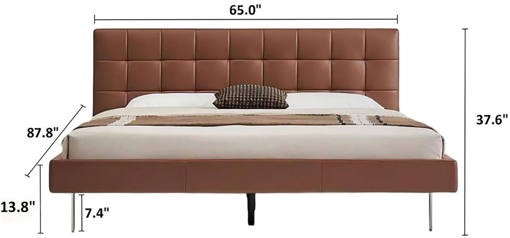 Mocha Slice Leather Bed