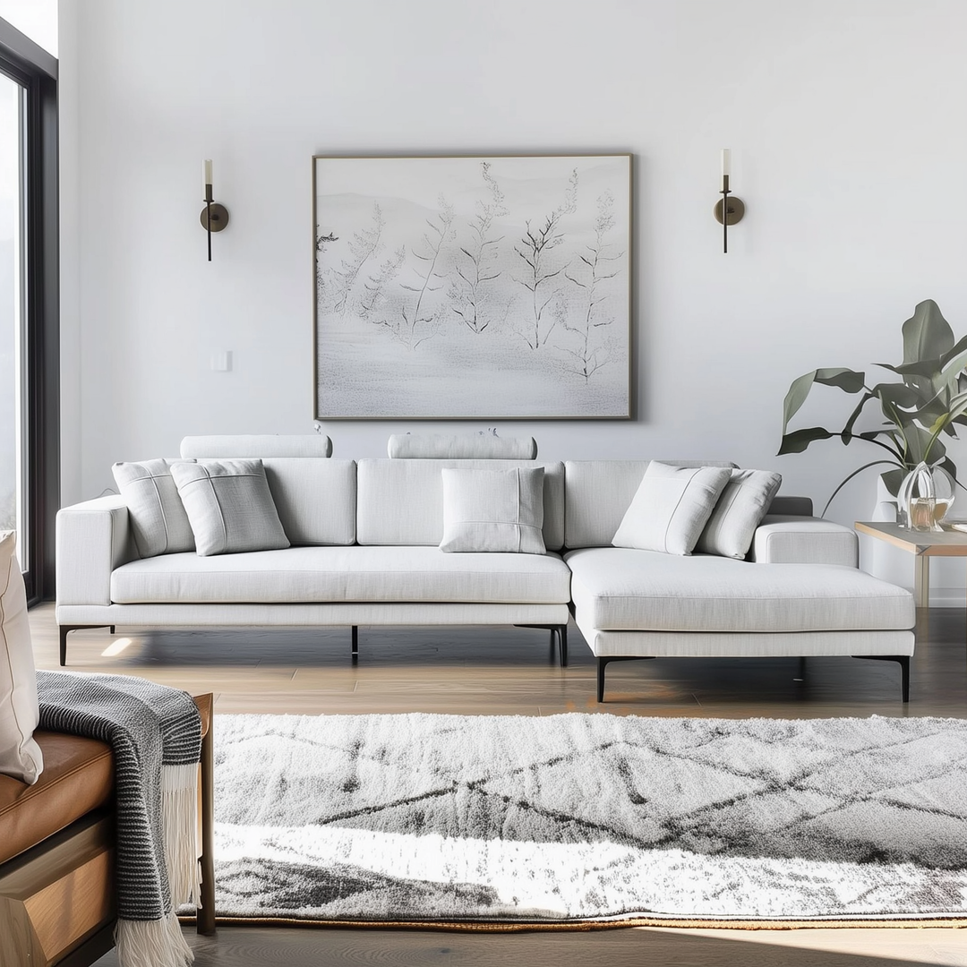 Bel Modern Feathers Affordable Chaise Sectional Sofa&Couch – SOKA HOME