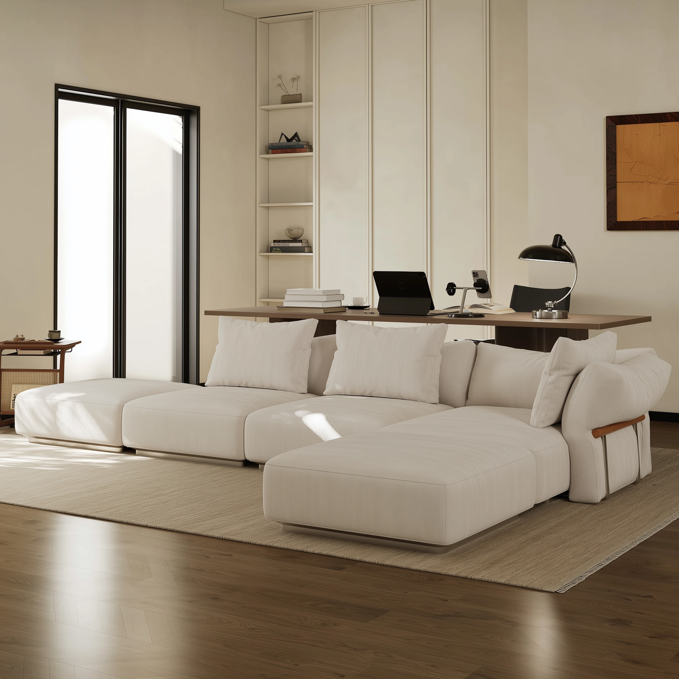 Crestview Modular Sectional Sofa-Beige