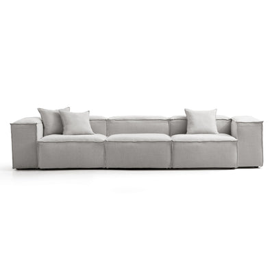 Freedom Modular Khaki Sofa-Gray-High-143.7″