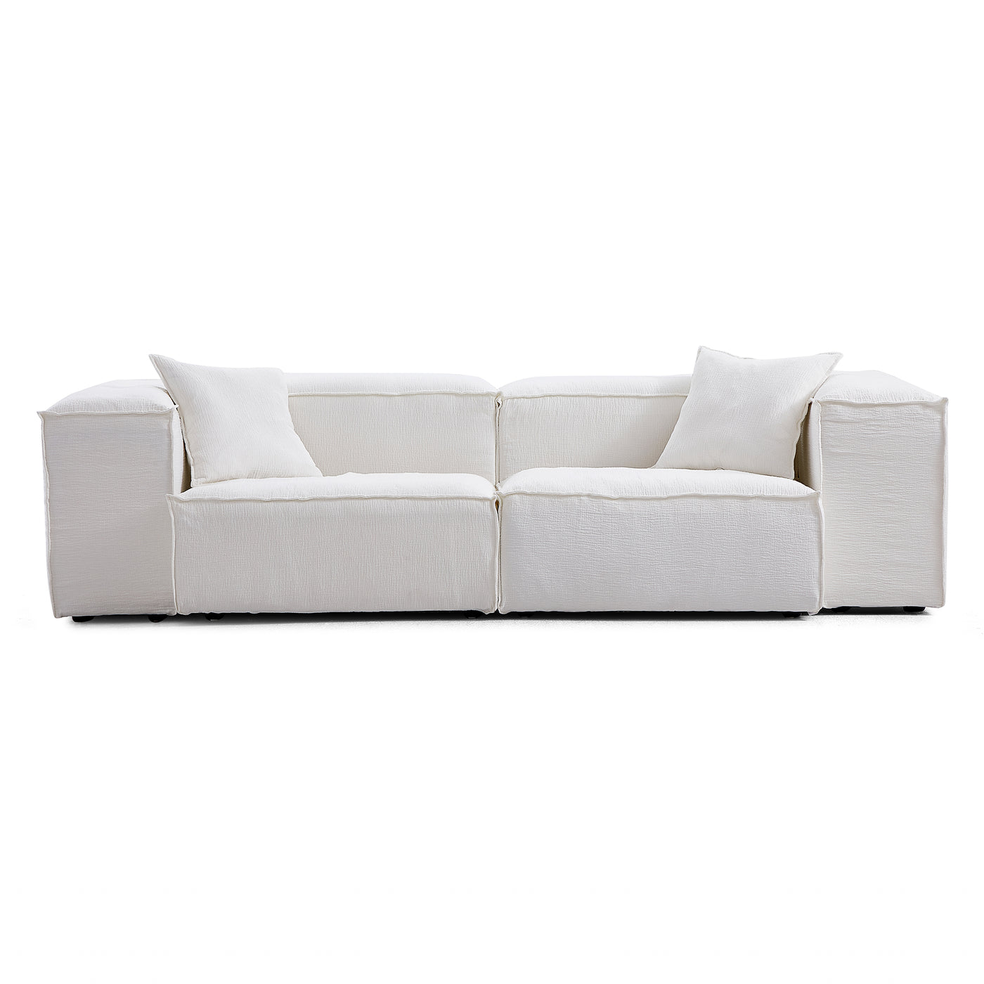 Freedom Modular White Sofa-White-143.7″-High