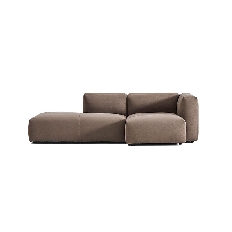 Geometry Minimalist Sectional-Brown-Facing Right-96.5″