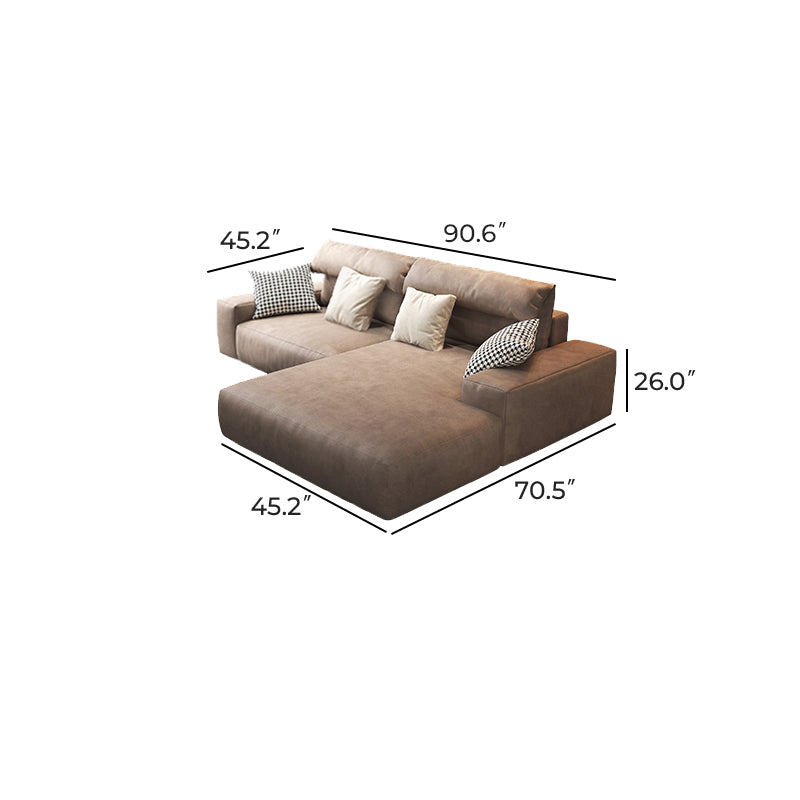 Chestnut Sectional-Brown-90.6"-Facing Right