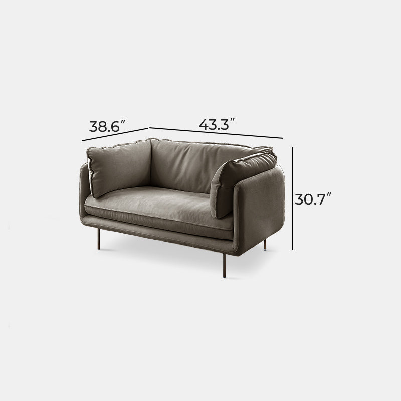 Vanilla Beige Fabric Sofa-Gray