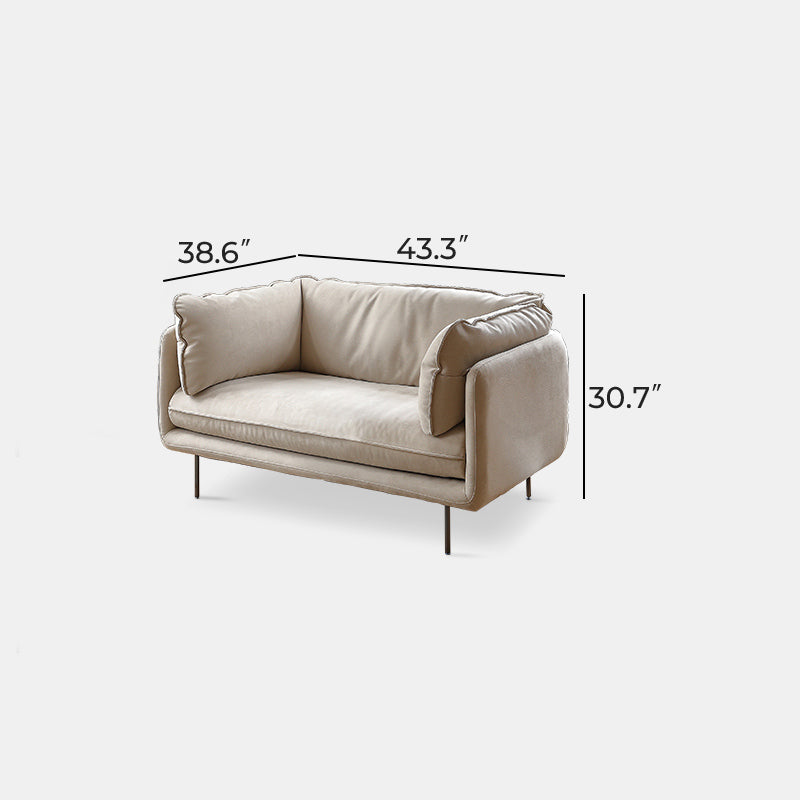 Vanilla Brown Fabric Sofa and Sectional-Beige-Single seater 43.3"