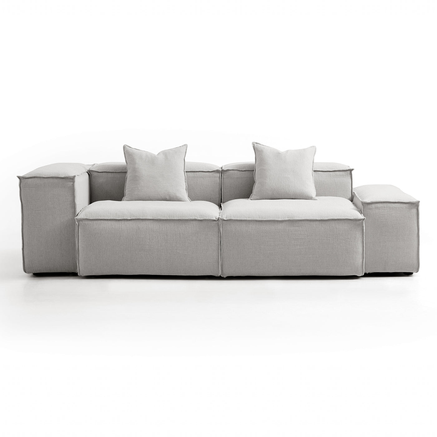 Freedom Modular Khaki Sofa-Gray-Low&High-106.3″