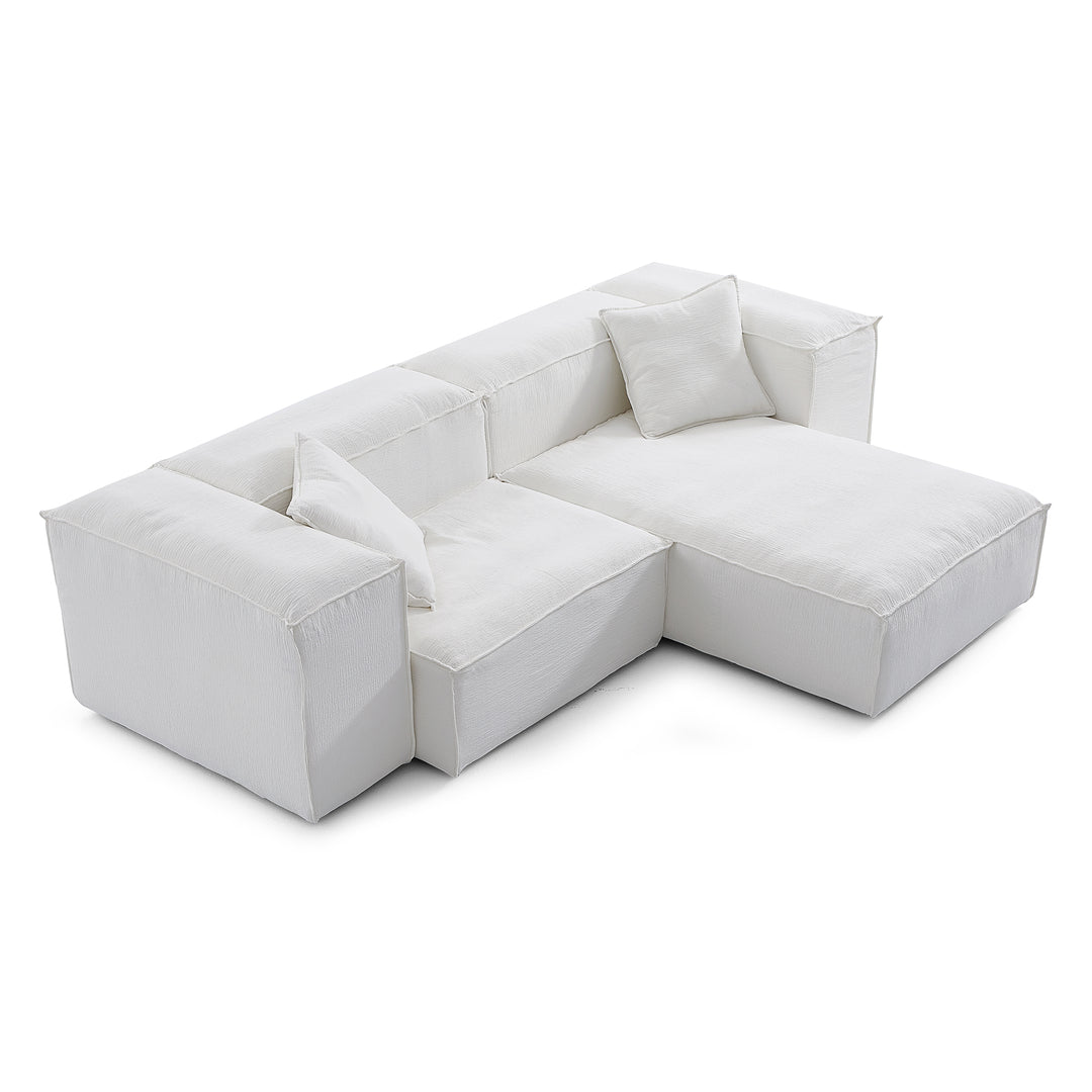 Freedom Modular Sectional Sofa – Natural Linen, Deep Seat