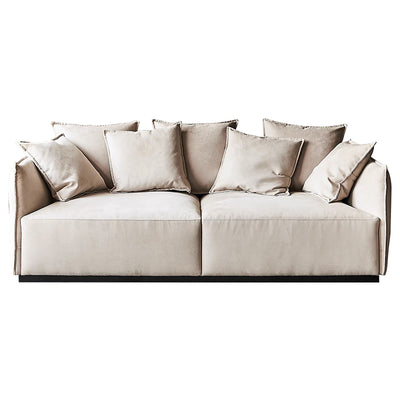 Filippo Khaki Velvet 3-Seater Sofa