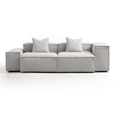 Freedom Modular Gray Sofa-Gray-106.3″-Low & High