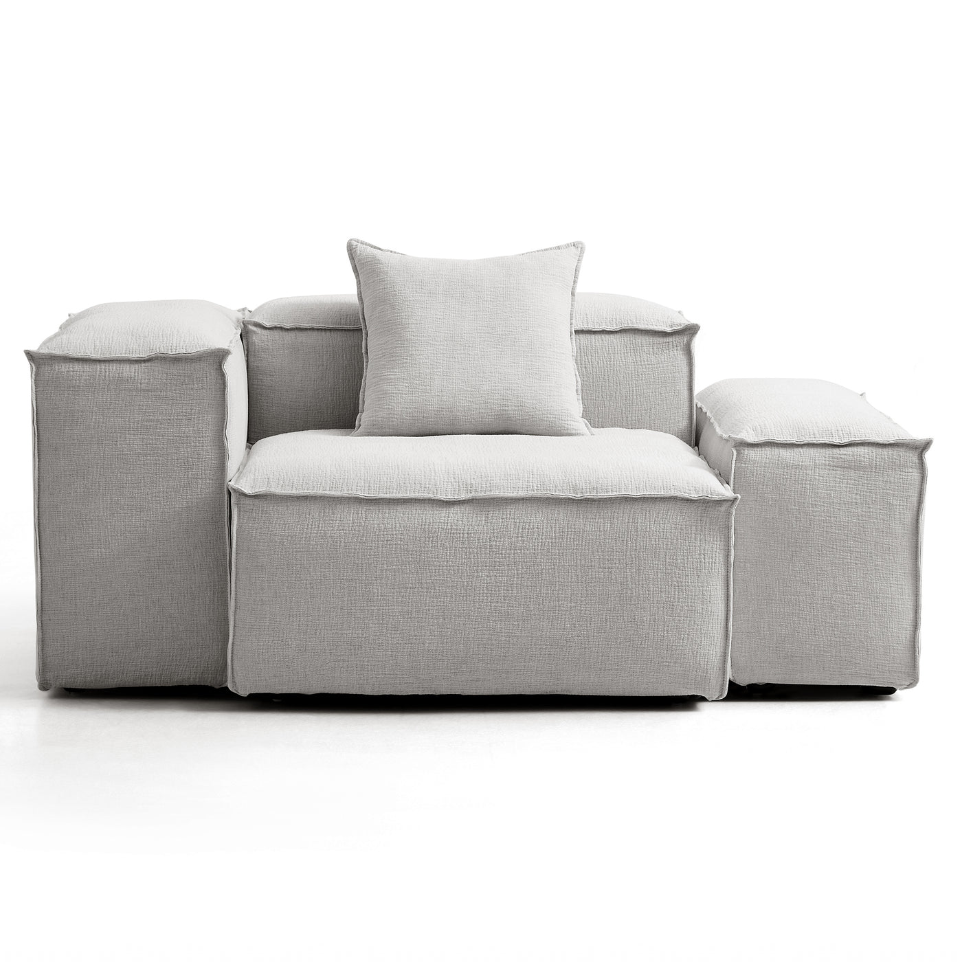 Freedom Modular Gray Accent Armchair-Gray-Low & High