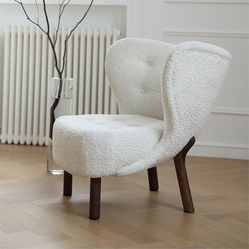 Scandinavian Shaun Accent Chair-White