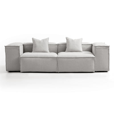 Freedom Modular White Sofa-Gray-106.3″-High