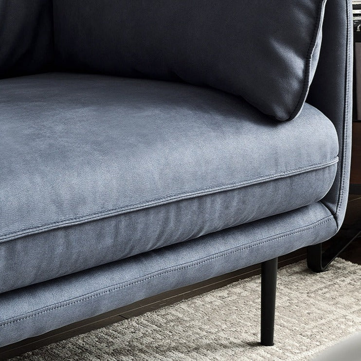 Vanilla Blue Fabric Sofa-Blue